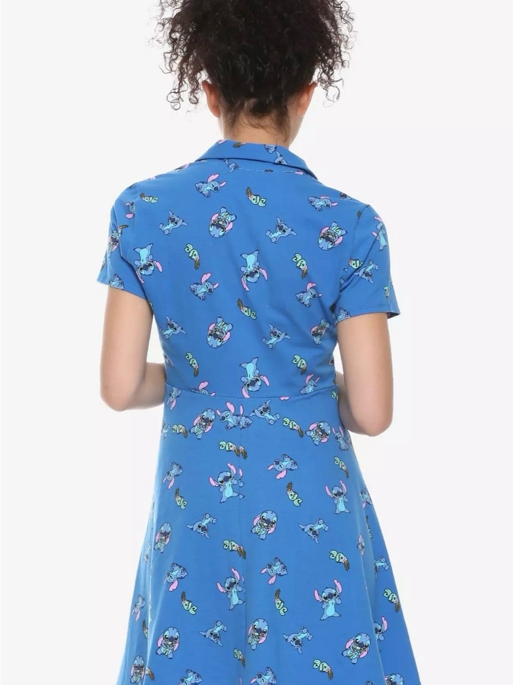 Lilo & Stitch Blue Collared Mini Dress - Picture 3 of 3